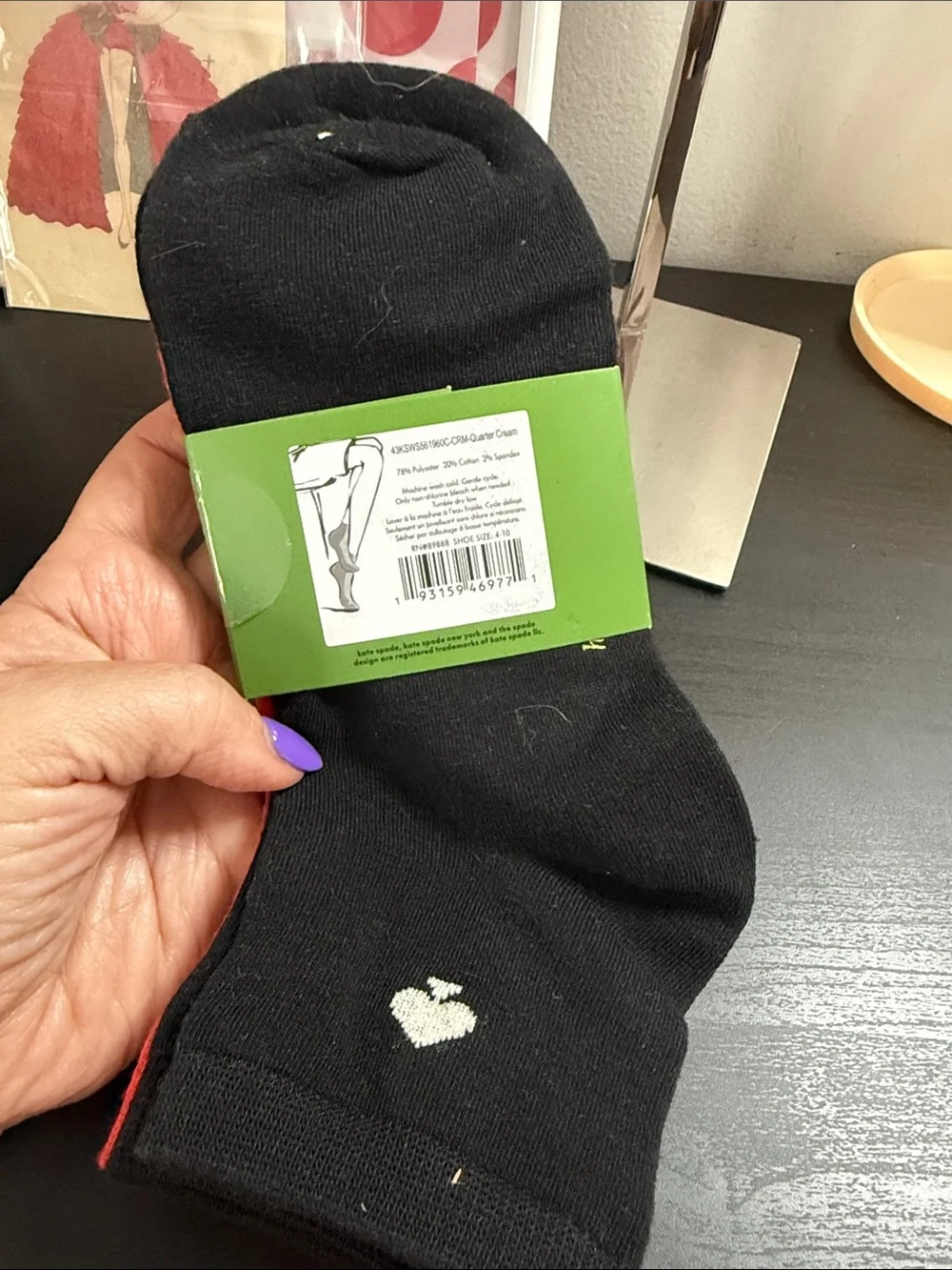 kate spade NEW 3 pack of quarter socks